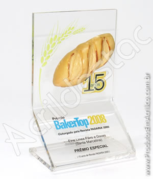 Troféu em acrílico, modelo Z