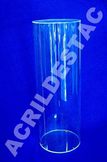 Tubo de acrílico Cristal com costura 10cm Diam x 99/100cm Alt