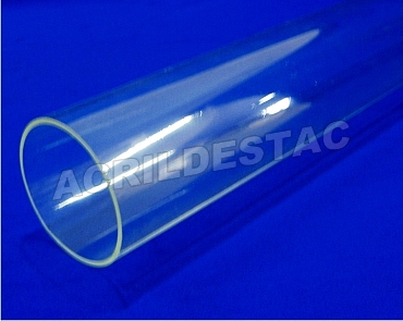 Tubo de acrílico Cristal sem costura 7cm (Ø) x 100cm Altura