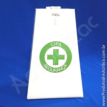 Urna de acrílico Branco 100cm alt Piramidal 