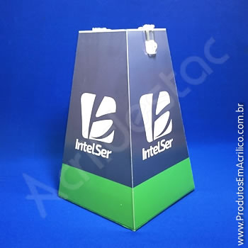 Urna de acrílico Cristal 100cm alt Piramidal 