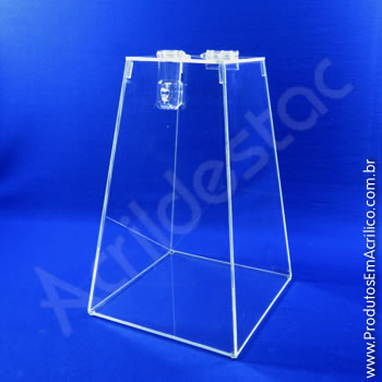 Urna de acrílico Cristal 20cm alt Piramidal 