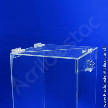 Urna de acrílico Cristal 20cm alt Retangular