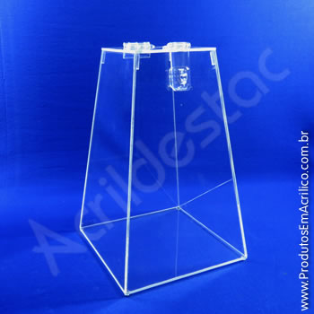 Urna de acrílico Cristal 25cm alt Piramidal 