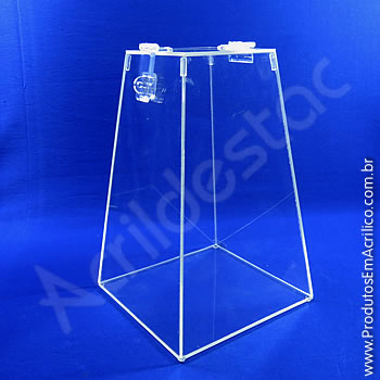 Urna de acrílico Cristal 50cm alt Piramidal